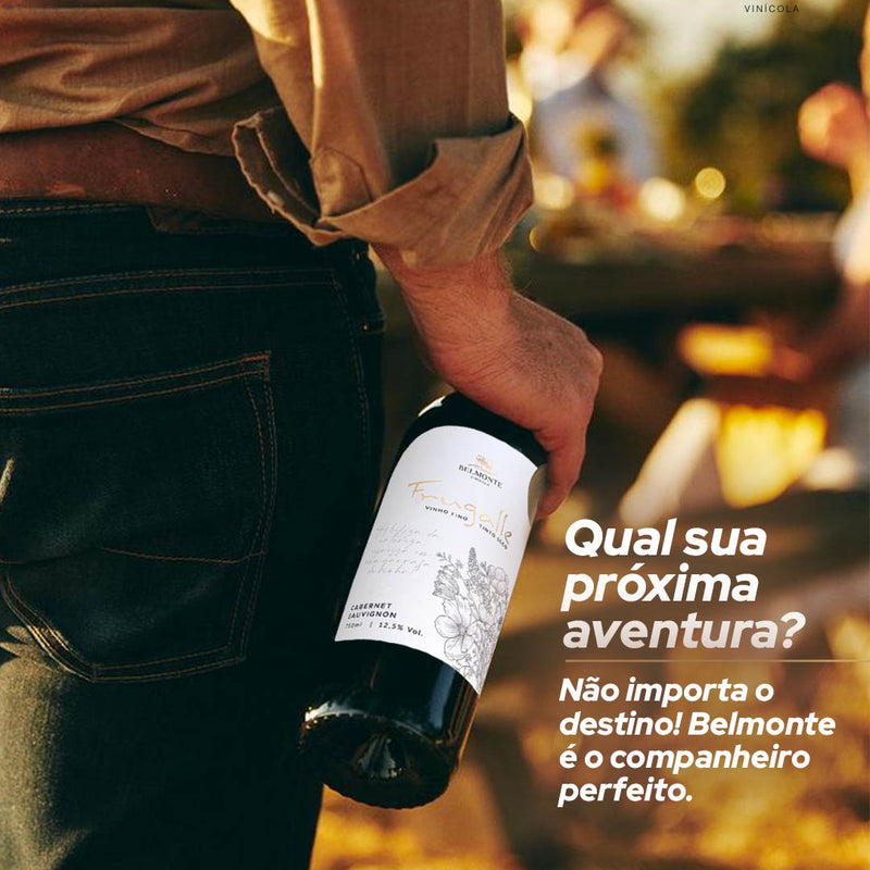 Cabernet Sauvignon Vinho Tinto Fino Seco 750ml Frugalle - Vinícola Belmonte