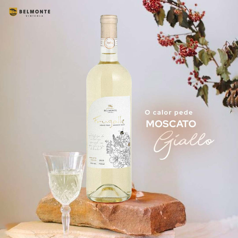 Moscato Giallo Vinho Branco Fino Seco 750ml Frugalle - Vinícola Belmonte