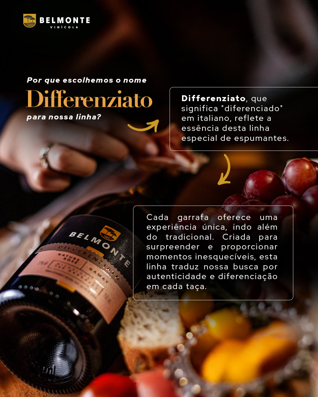 Espumante Natural Nature Rosé Gamay 750ml Differenziato - Vinícola Belmonte