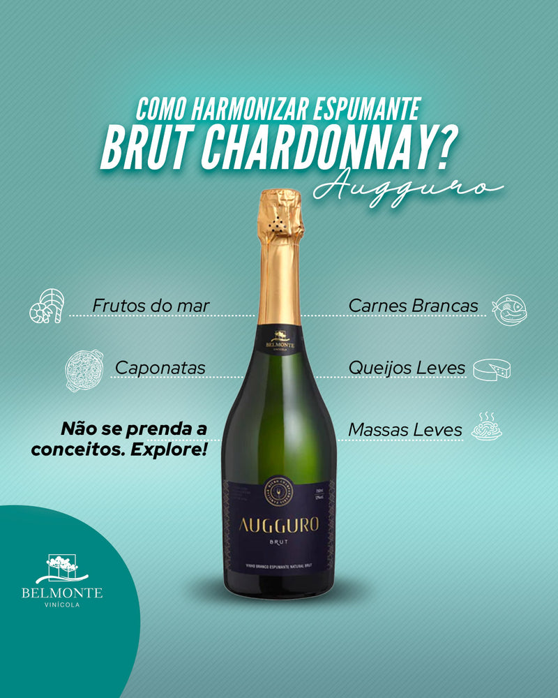 Espumante Natural Brut Chardonnay 750ml Augguro - Vinícola Belmonte