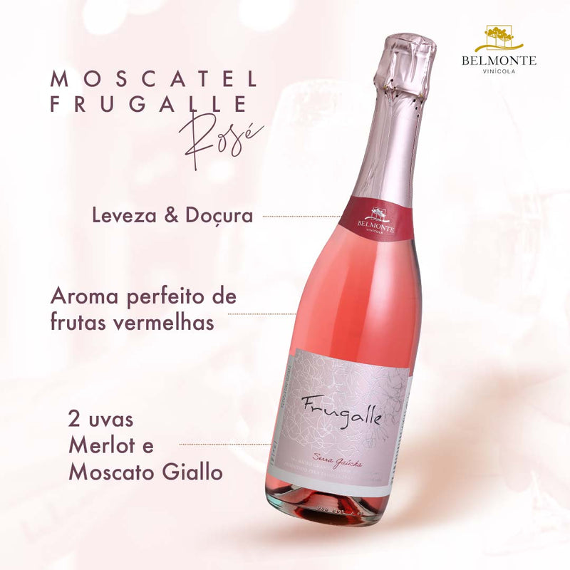 Espumante Moscatel Rosé 750ml Frugalle - Vinícola Belmonte