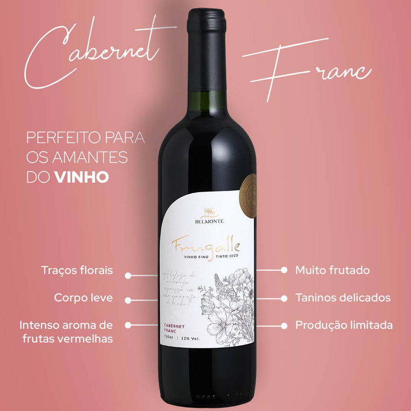 Cabernet Franc Vinho Tinto Fino Seco 750ml Frugalle - Vinícola Bemonte