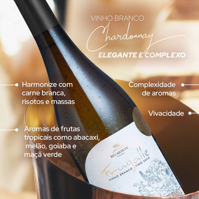 Chardonnay Vinho Branco Fino Seco 750ml Frugalle - Vinícola Belmonte