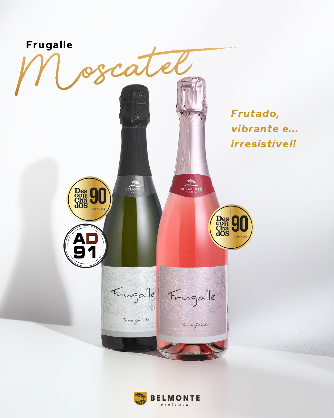 Espumante Moscatel Rosé 750ml Frugalle - Vinícola Belmonte