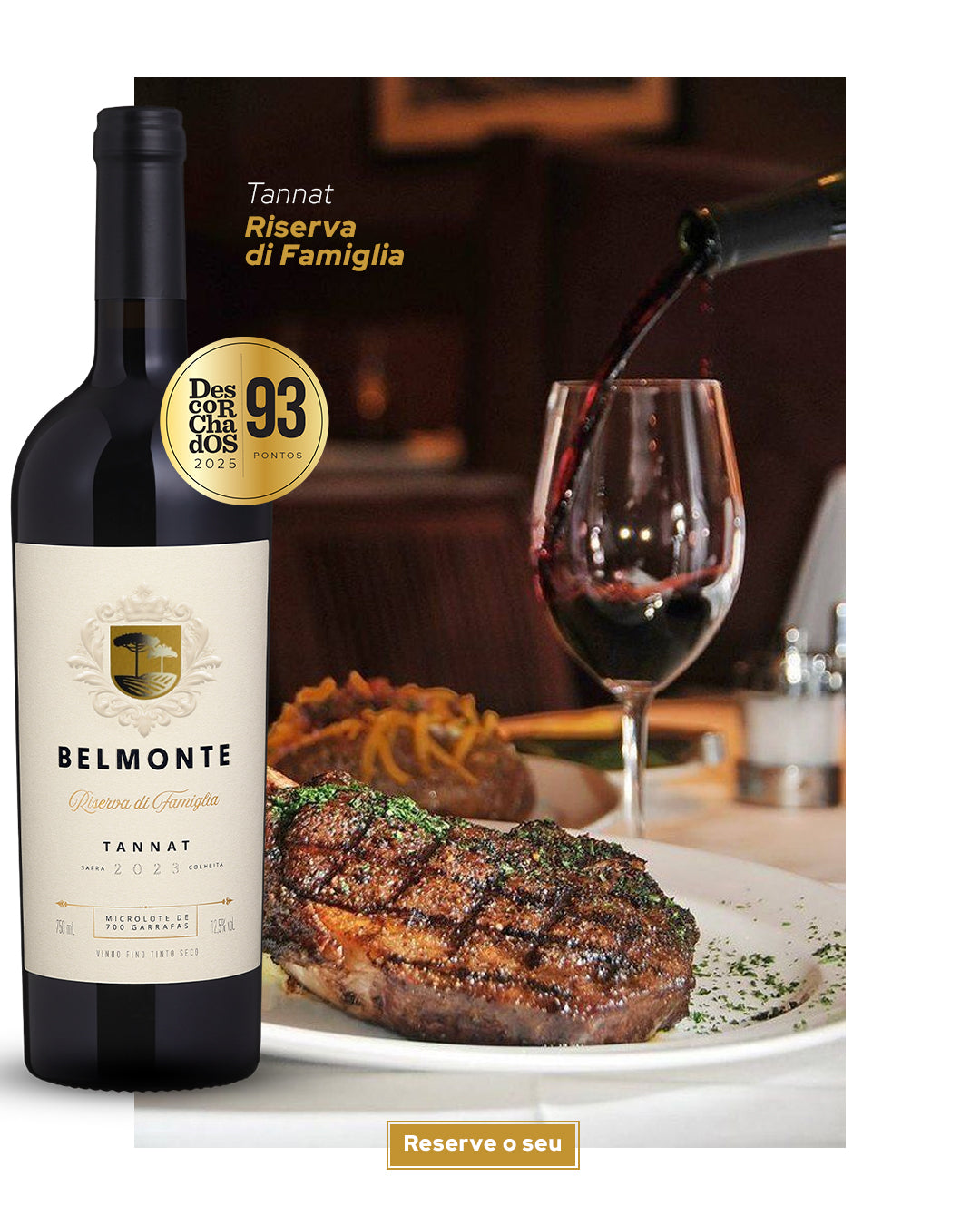 Tannat Vinho Fino Tinto Seco 750ml  Riserva Di Famiglia