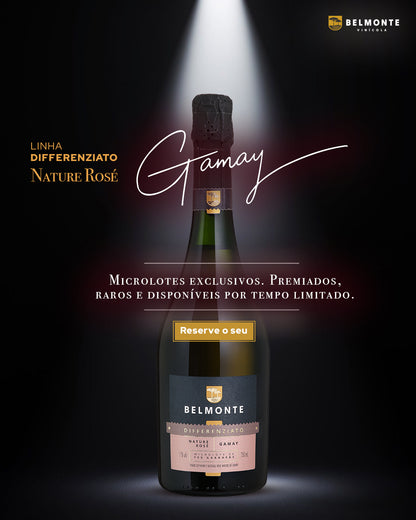 Espumante Natural Nature Rosé Gamay 750ml Differenziato - Vinícola Belmonte