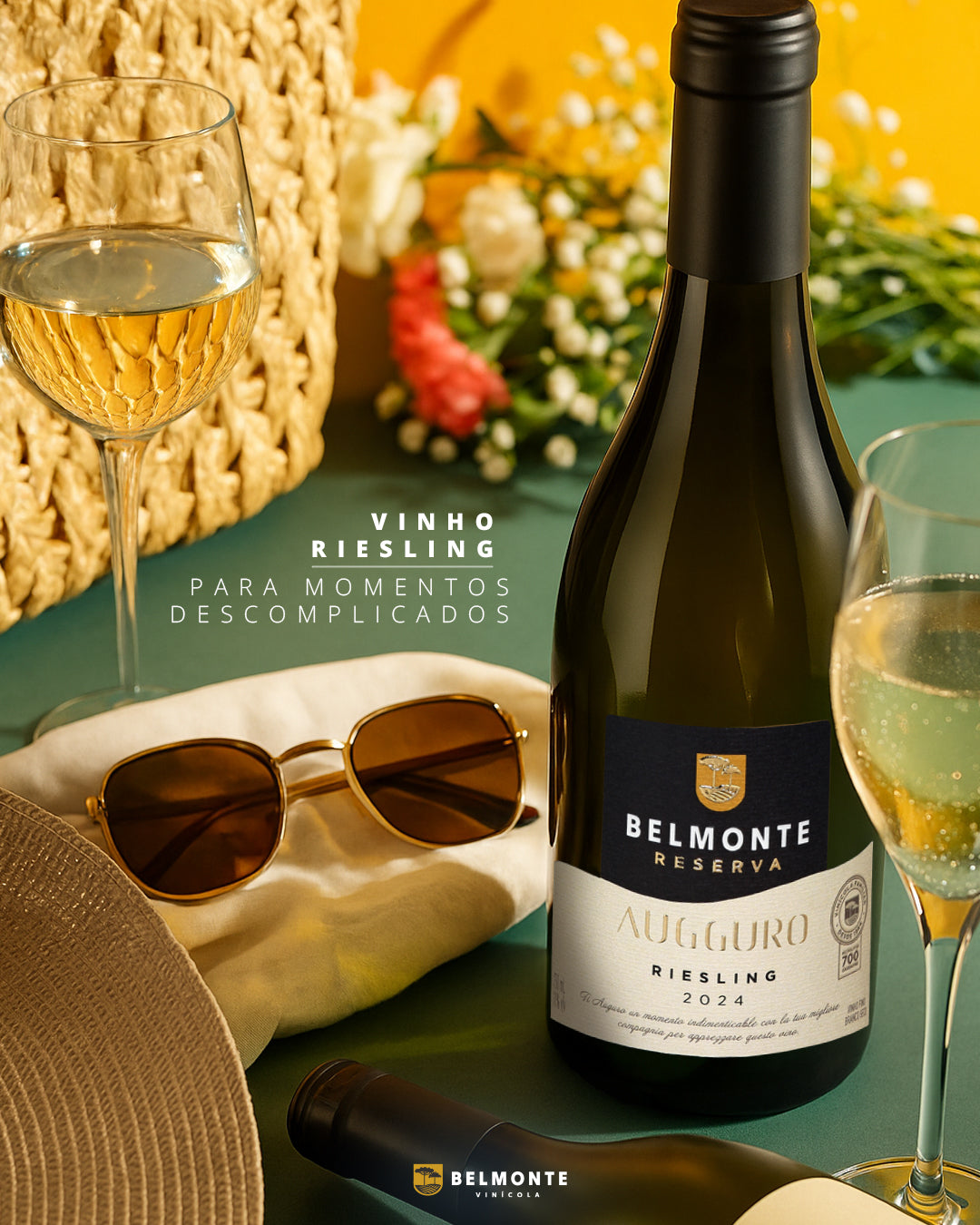 Riesling Vinho Fino Branco Seco 750ml Augguro - Vinícola Belmonte