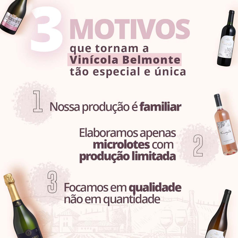 Espumante Brut Rosé 750ml Augguro - Vinícola Belmonte